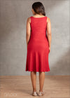 Linen Dress With Panel - Linen 2210