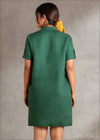 Short Linen Dress With Pockets - Linen 2210