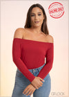 Off Shoulder Knit Top - 060223